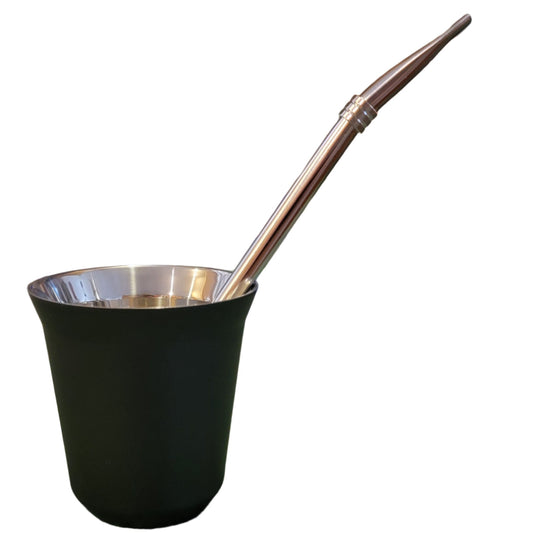 Mate pequeño de acero inoxidable con bombilla de 6 oz (177 ml)