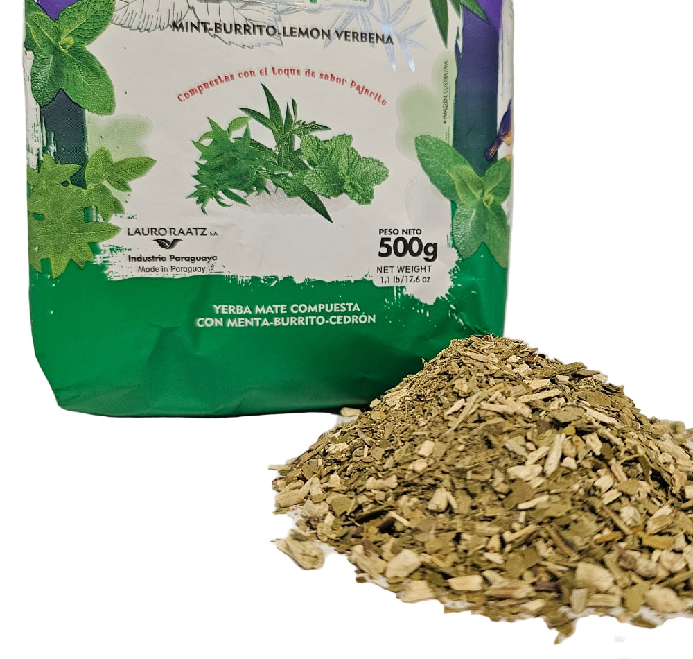 New! Pajarito Yerba Mate Hierbas Naturales 500 g (1.1 lbs) Soft Pack