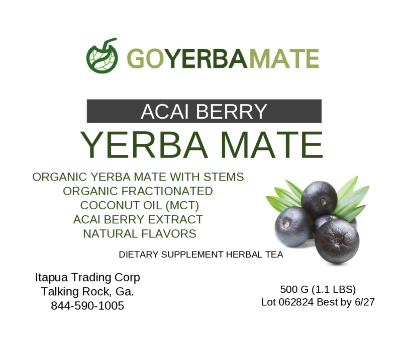 Yerba Mate de Bayas de Acai 500 g (1,1 lbs)