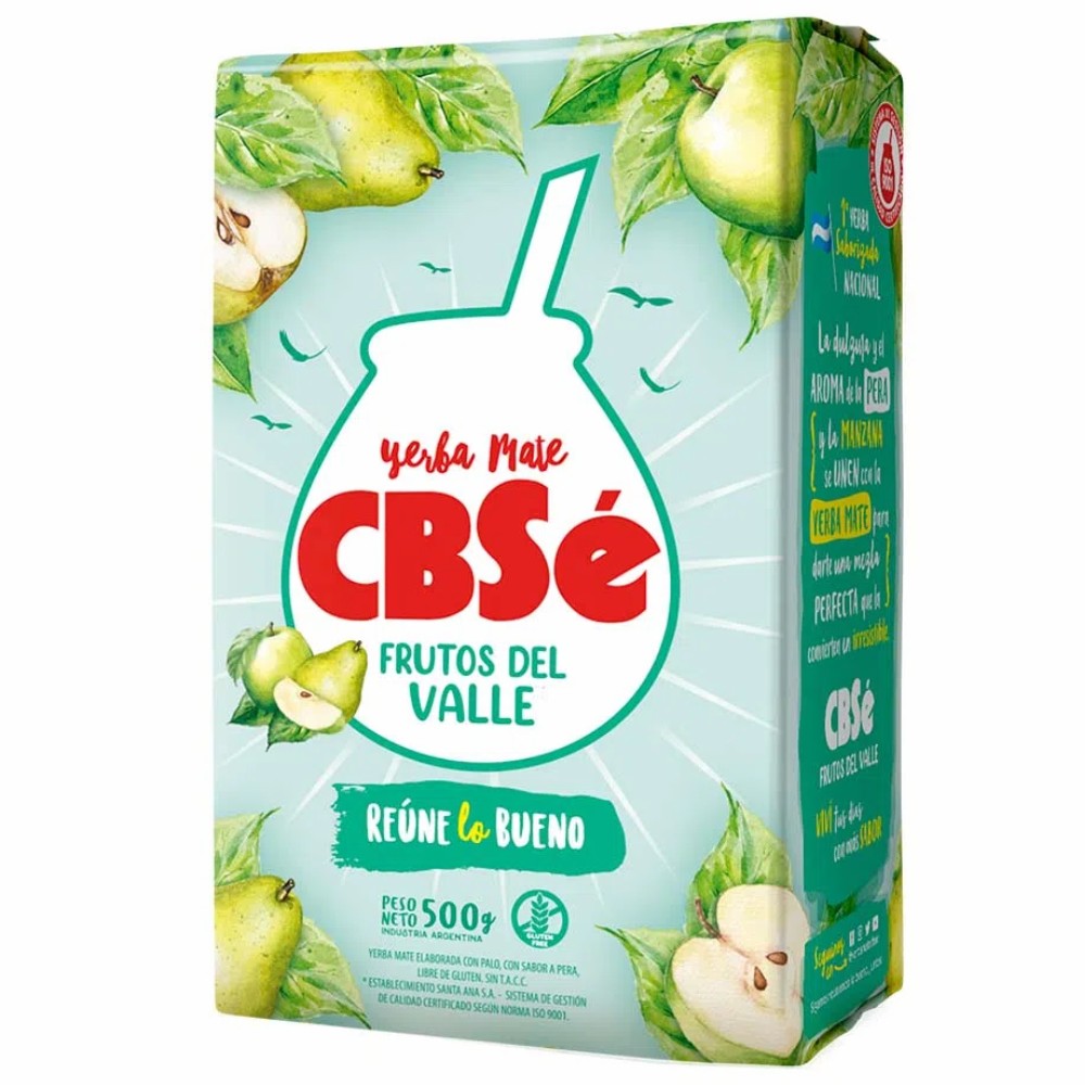 Yerba Mate Fruta del Valle CBSe 500 g (1,1 lbs)