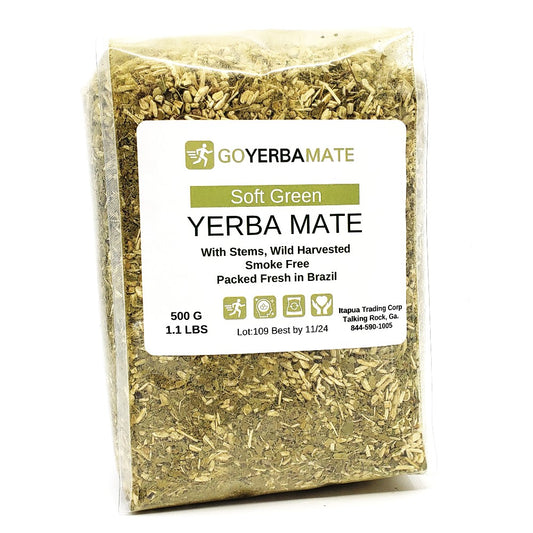 GYM Soft Green Yerba Mate with Stems 500 g (1.1 lbs)