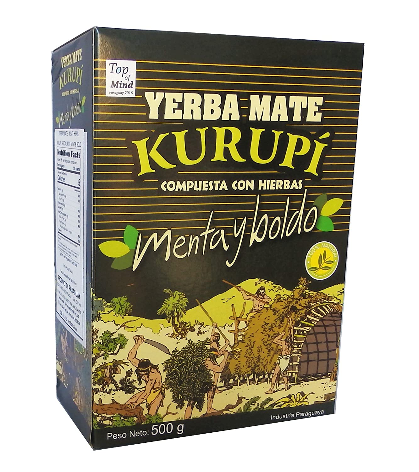 Kurupi Mint Boldo Yerba Mate 500 g (1.1 lbs)