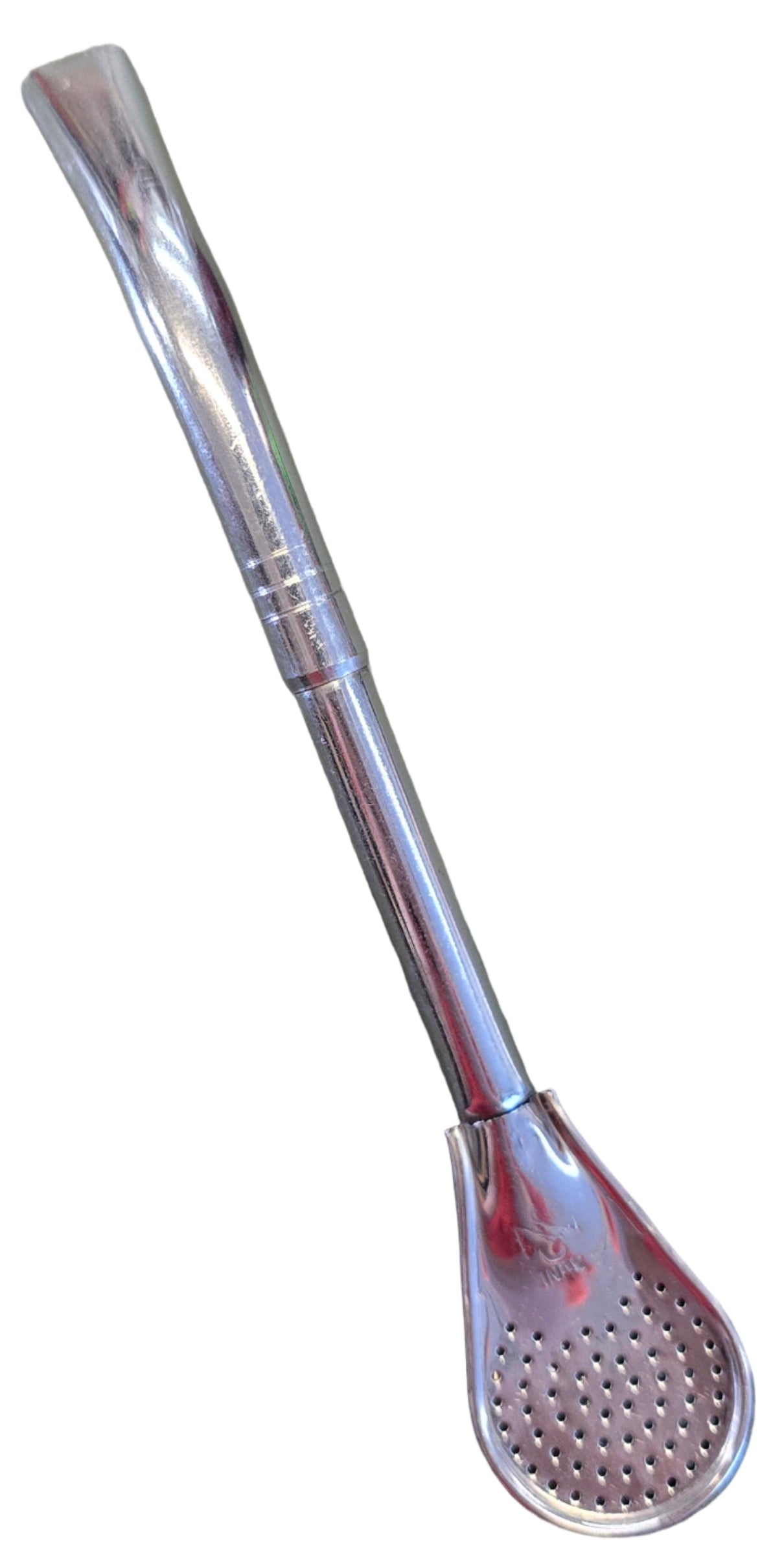 Maroon Leather Glass lined Gourd with Bombilla 4 oz