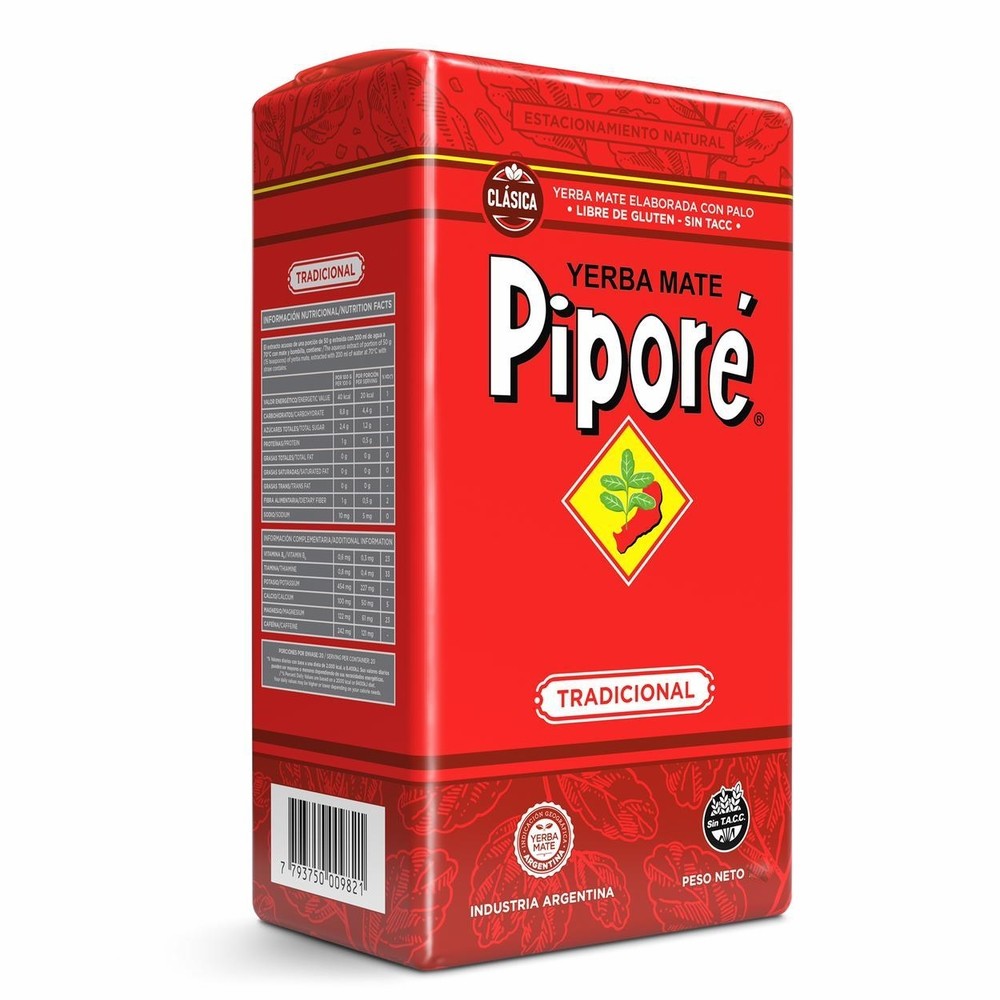 Piporé Yerba Mate with stems Unsmoked Low Powder (500 g / 1.1 lb)