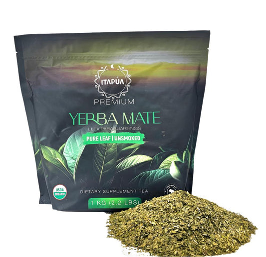 GYM Premium Organic Yerba Mate Pure Leaf 1 Kg (2.2 Lbs)