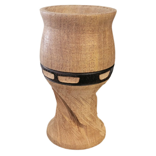 Wooden Chalice Style Mate Cup 4 oz