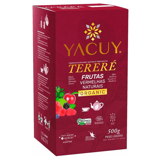 Yacuy Fresh Yerba Mate with Real Fruit 500 g (1.1 lbs) Best by 8/24