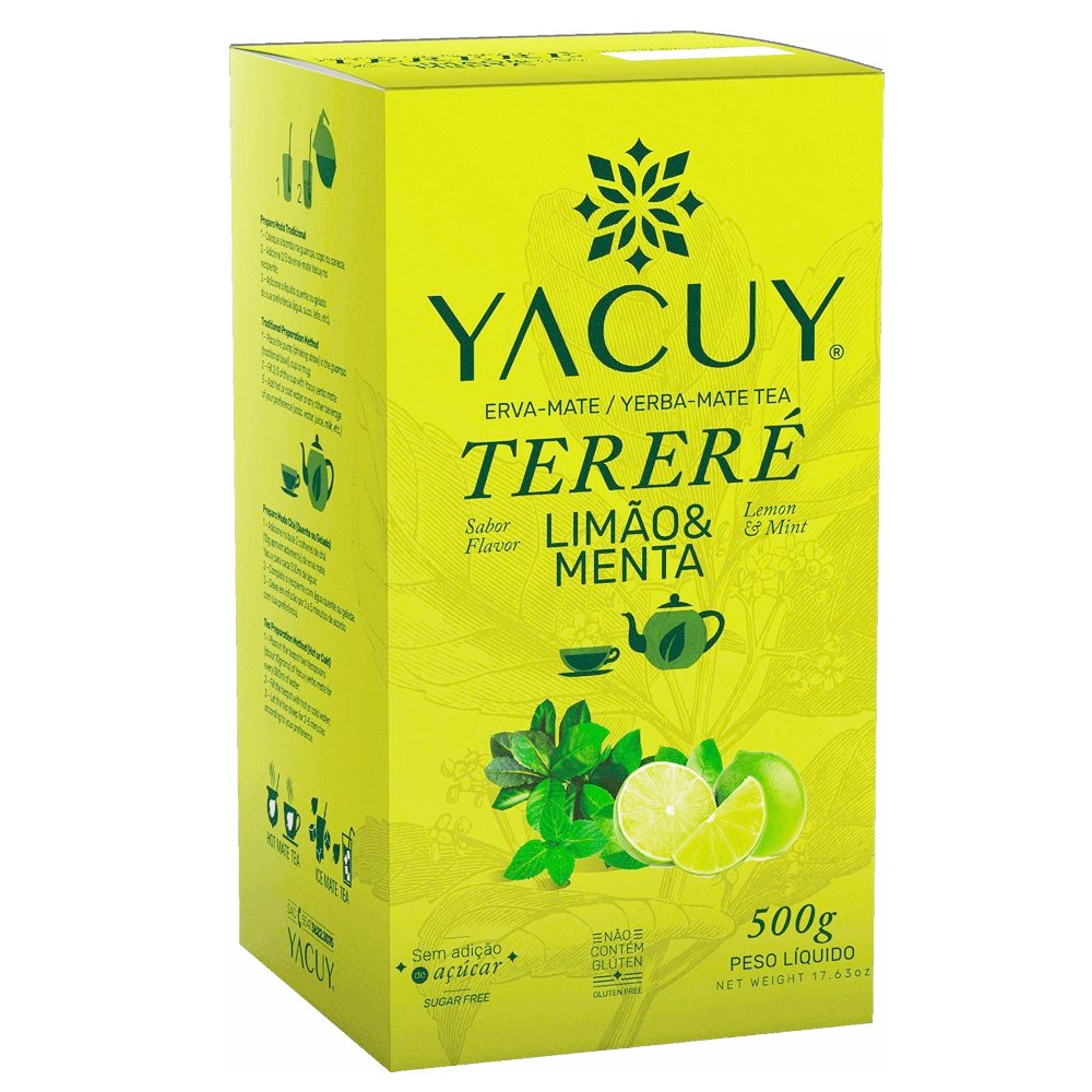 Yerba Mate Yacuy Fresh Lemon Mint 500 g (1,1 lbs) Melhor até 24/08