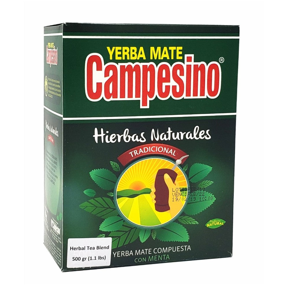 Campesino Traditional Herbal Blend Yerba Mate 500 g (1.1 lbs) Best by 4/24