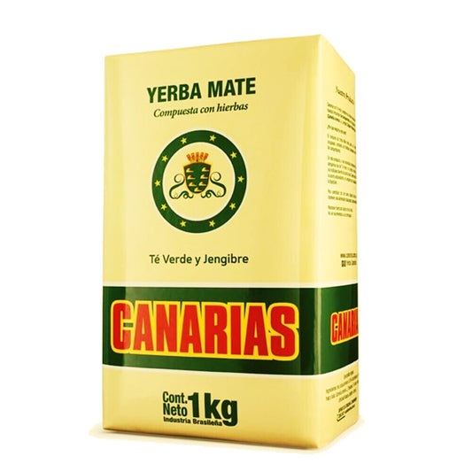 Canarias Yerba Mate Té Verde y Jengibre 1 kg (2.2 lbs)