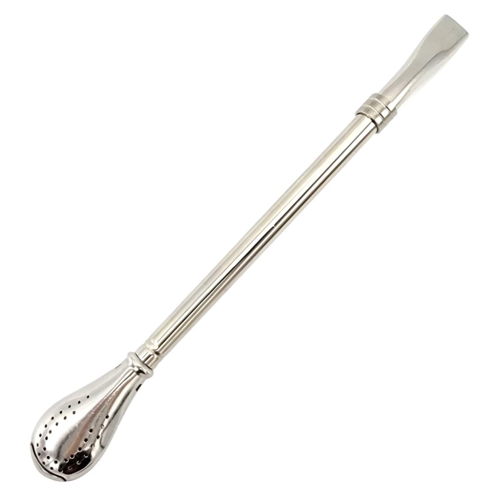 Colher Bombilla Aço Inox com filtro removível 19 cm (7.5 pol)