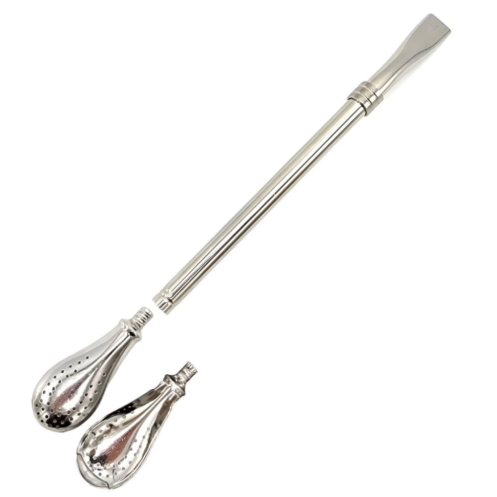 Colher Bombilla Aço Inox com filtro removível 19 cm (7.5 pol)