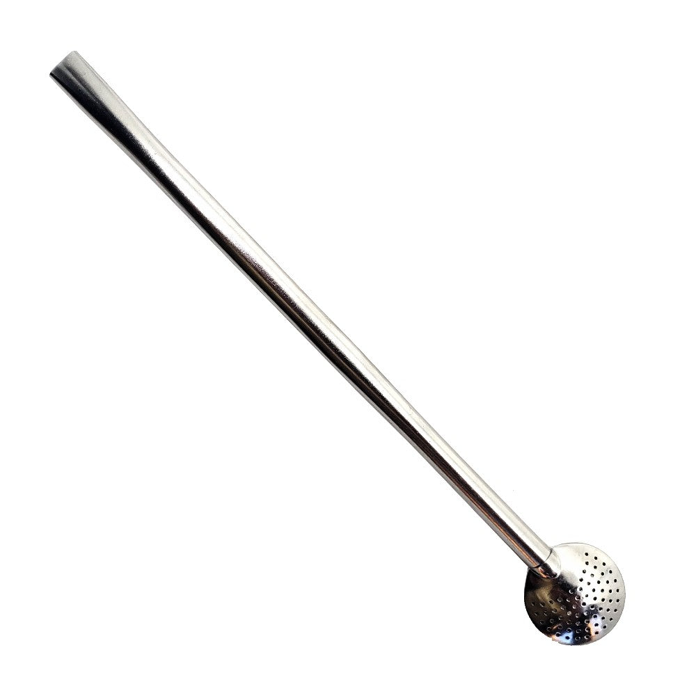 Long Round Stainless Steel Bombilla 23 cm (9 in)