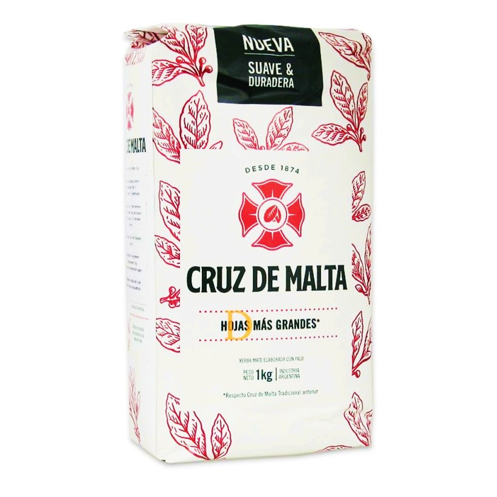 Cruz de Malta Erva Mate com talos 1 kg (2,2 lbs)