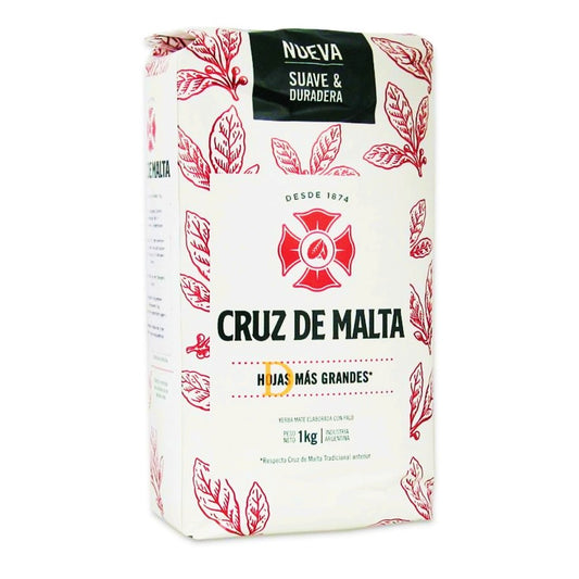 Yerba Mate Cruz de Malta con tallos 1 kg (2,2 lbs)