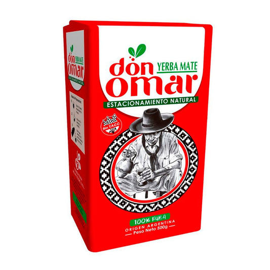 Don Omar Yerba Mate Low Dust Premium Yerba Mate from Misiones, Argentina, 500 g / 1.1 lb bag
