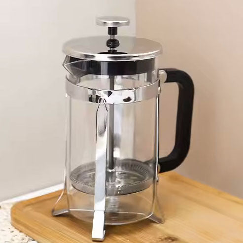 Small French Press, High Borosilicate Glass & Stainless Steel 350 ml (12 oz)