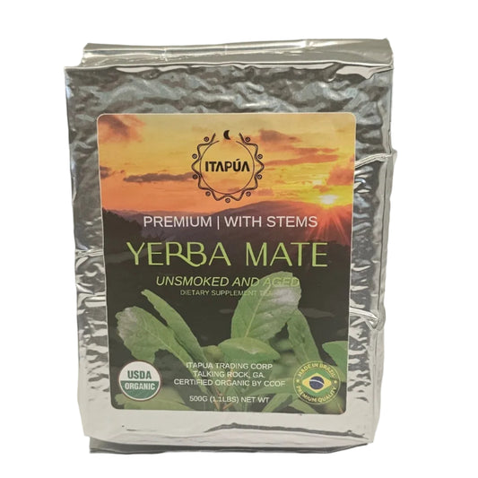Premium Organic Yerba Mate with Stems 500 g (1.1 lbs.)