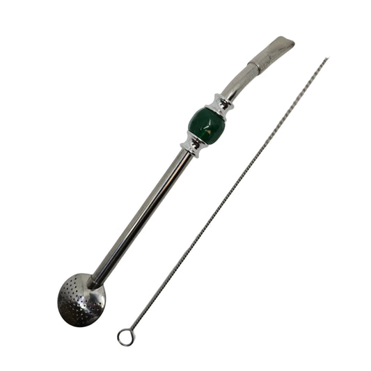 Bombilla de acero inoxidable negra EZ Clean de 21 cm (8 in)