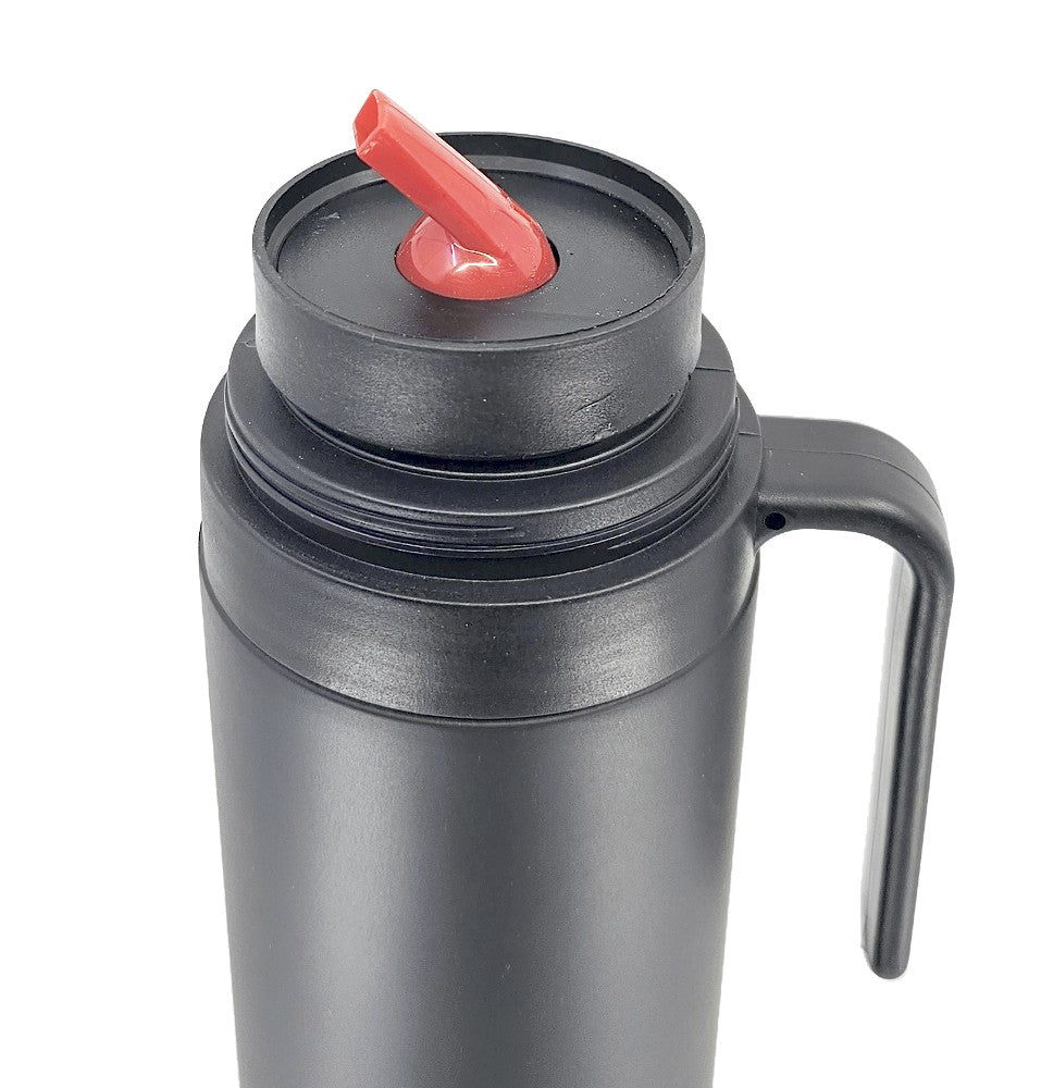 Garrafa térmica Slow Pour preta fosca 1L (34 oz)